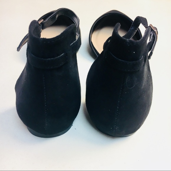 Last Pair! Pointed Toe Ankle Strap D'Orsay Flats - Picture 5 of 7